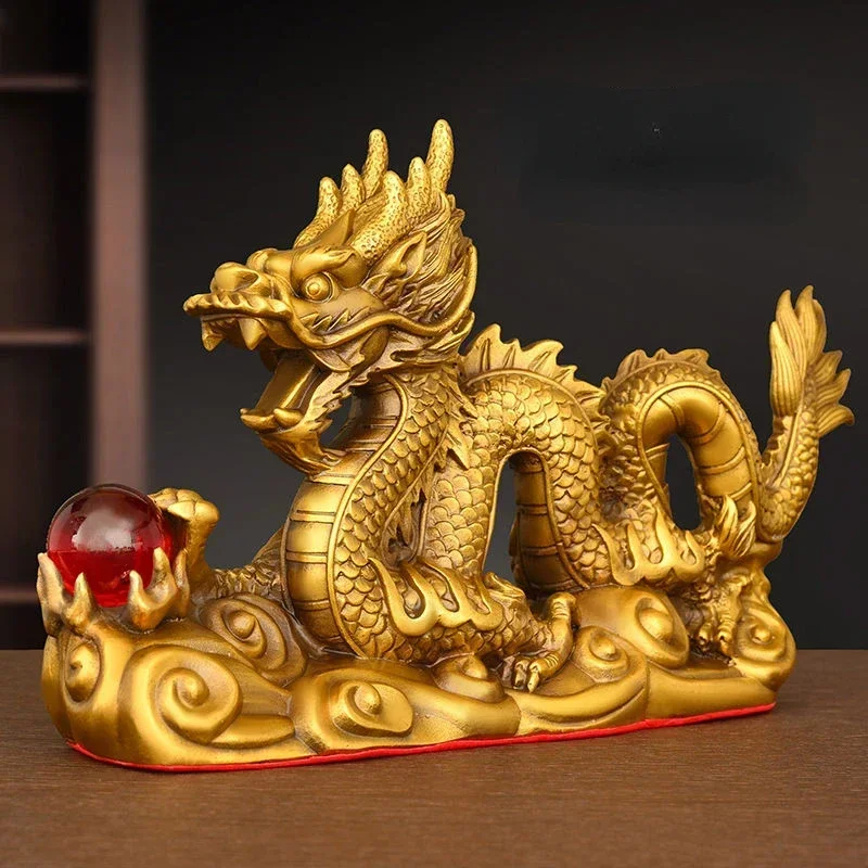Home Office Feng Shui - Feng Shui Copper Animal Dragon Ornaments,