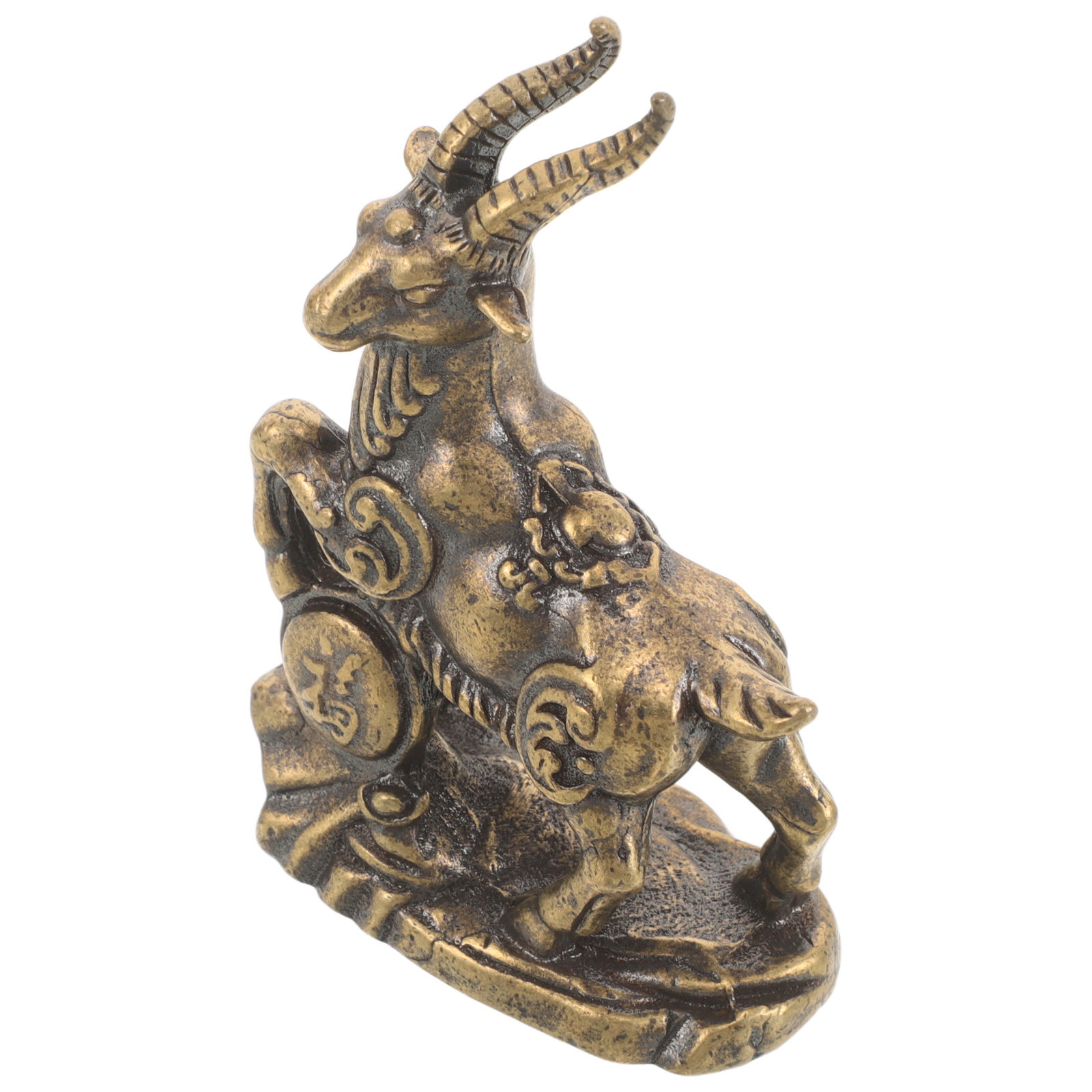 Home Office Feng Shui - Mini Solid Brass Chinese Zodiac Goat