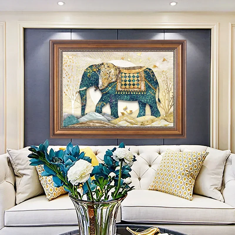 Home Office Wallpaper - Glazed Elephant 5D Diamond Painting Full