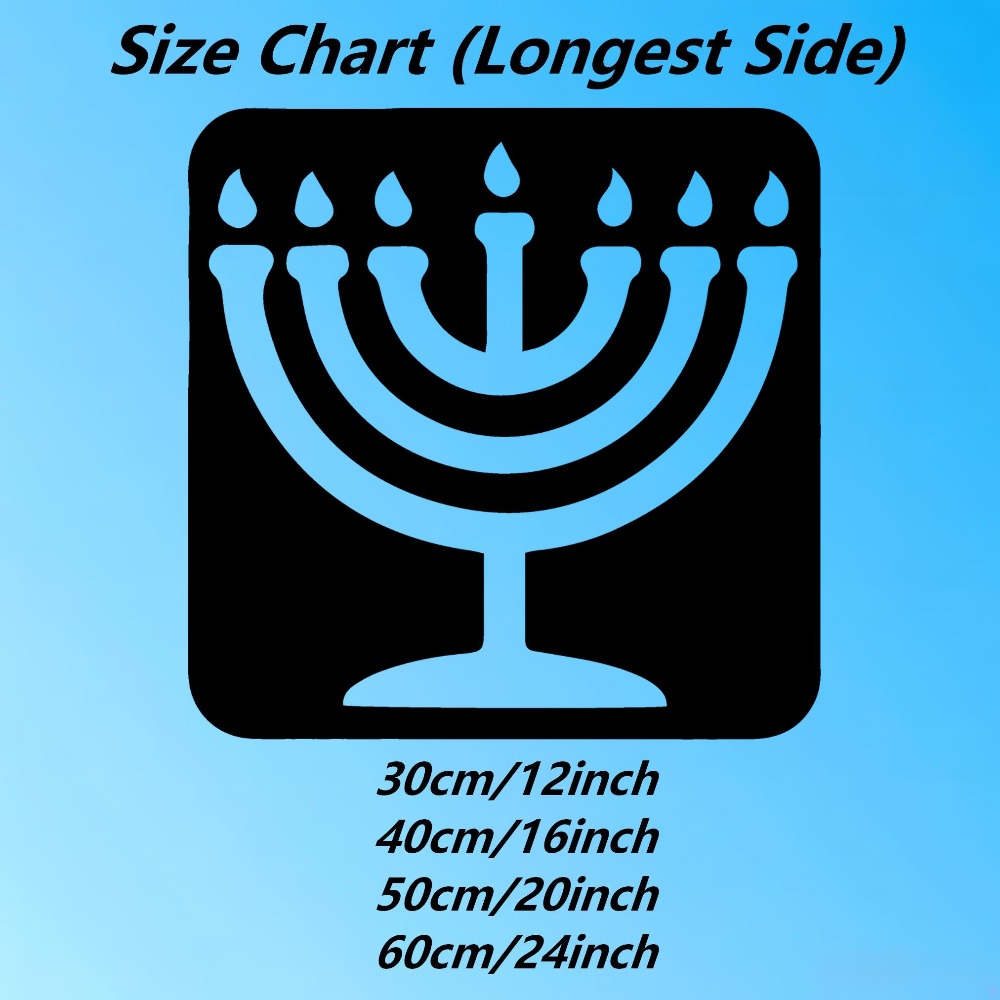 Home Office For - CIFBUY Vintage Menorah Metal Wall Art