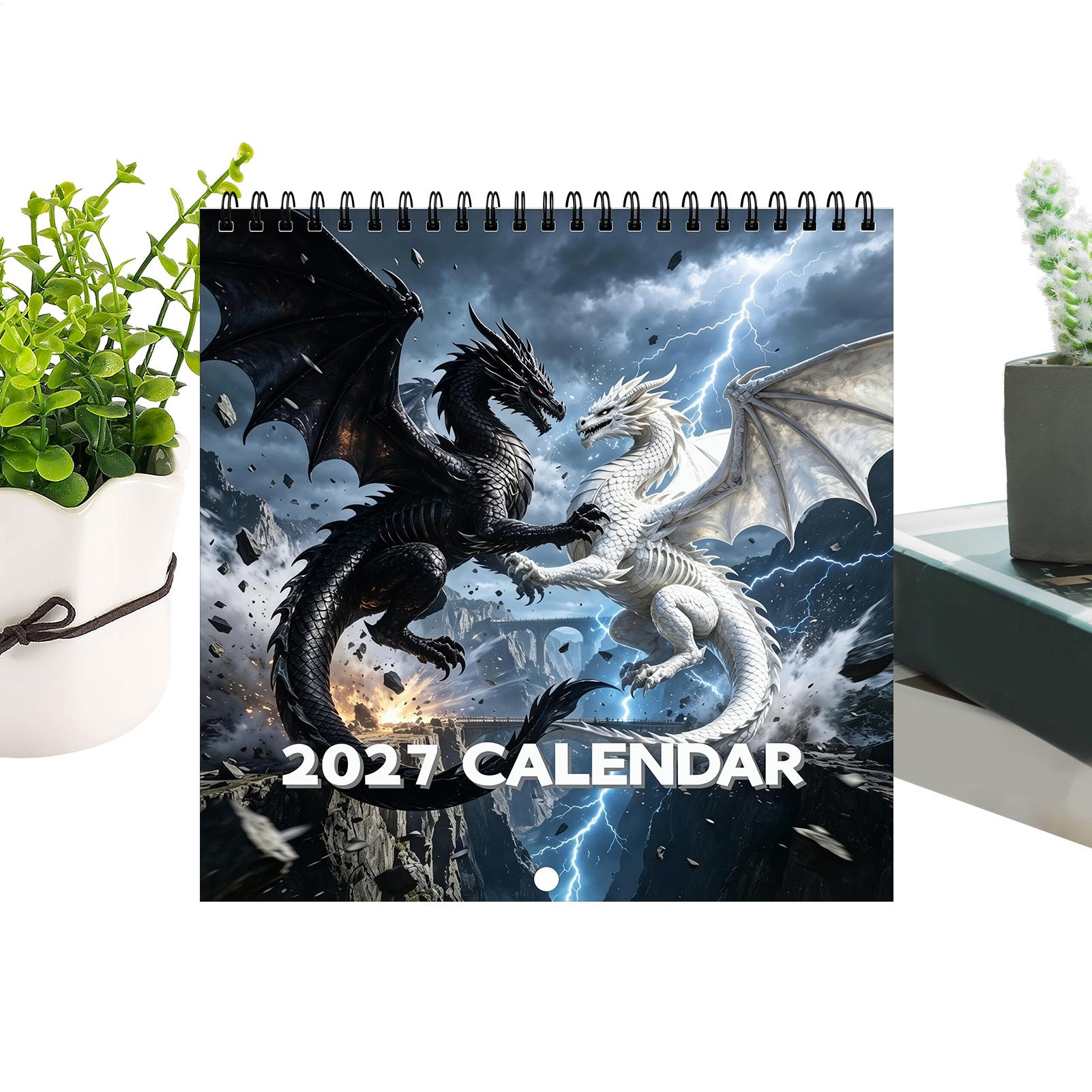 2027 Dragon Spiral Bound Wall  - Home Office Wallpaper recension och pris