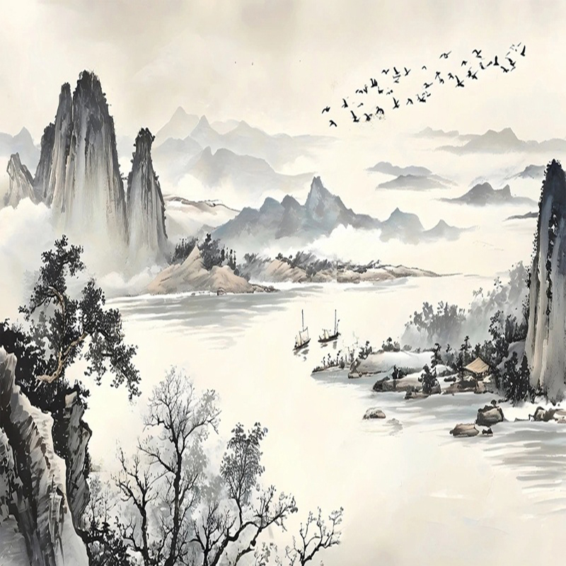 Custom Wallpaper New Chinese S - Home Office Wallpaper recension och pris