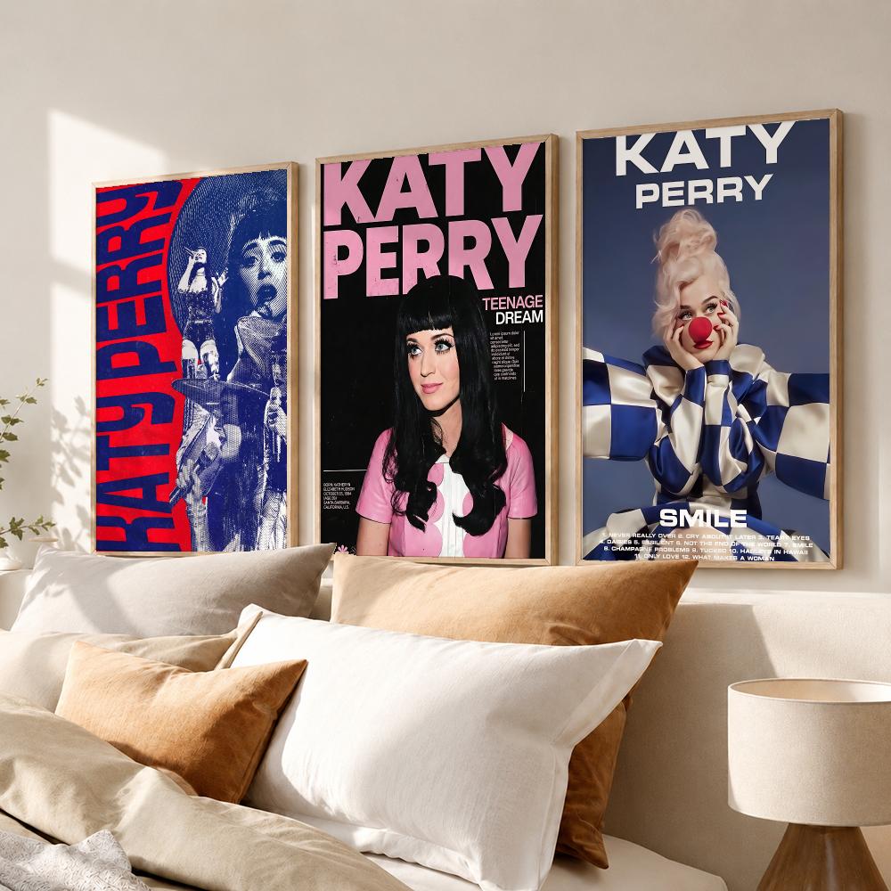 Music Artist Katy Perry Poster - Home Office Wallpaper recension och pris