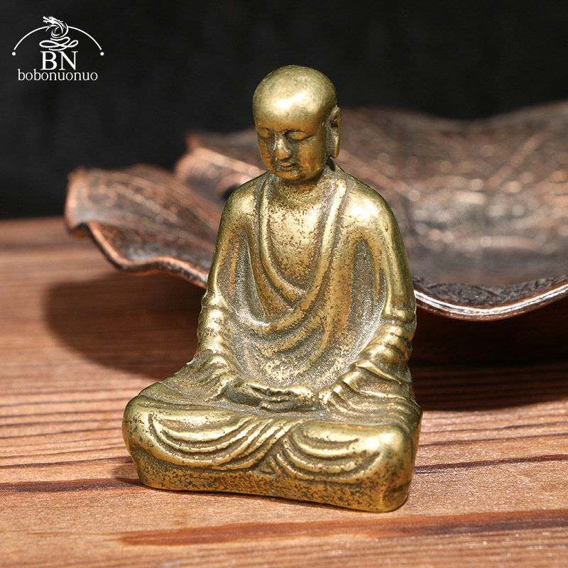 Antique Brass Buddha Statue Mi - Home Office Feng Shui recension och pris