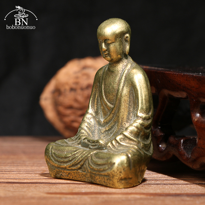 Antique Brass Buddha Statue Mi - Home Office Feng Shui recension och pris