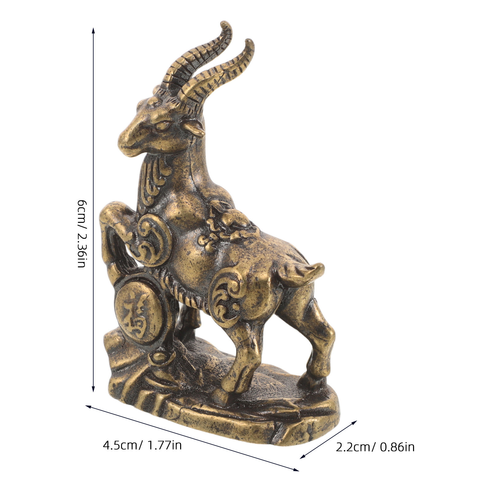 Mini Solid Brass Chinese Zodia - Home Office Feng Shui recension och pris