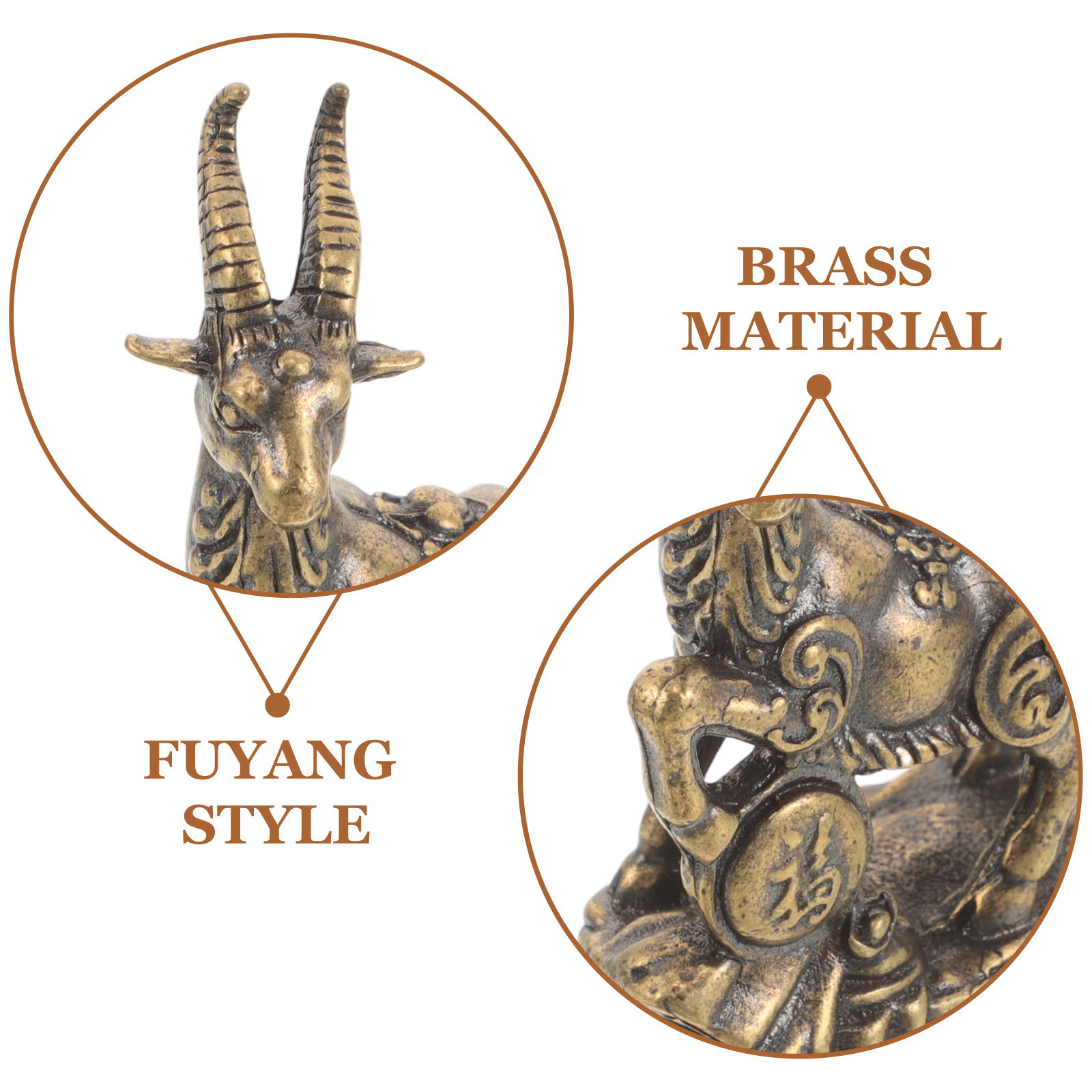 Mini Solid Brass Chinese Zodia - Home Office Feng Shui recension och pris