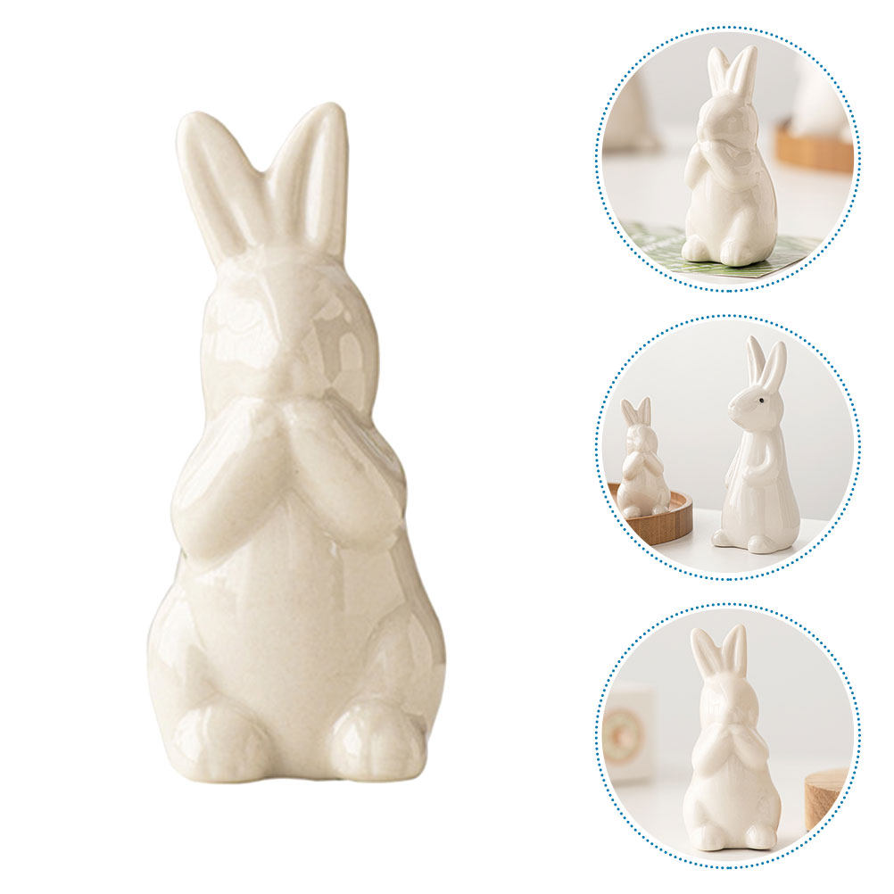White Ceramic Bunny Decoration - Home Office Design Ideas recension och pris