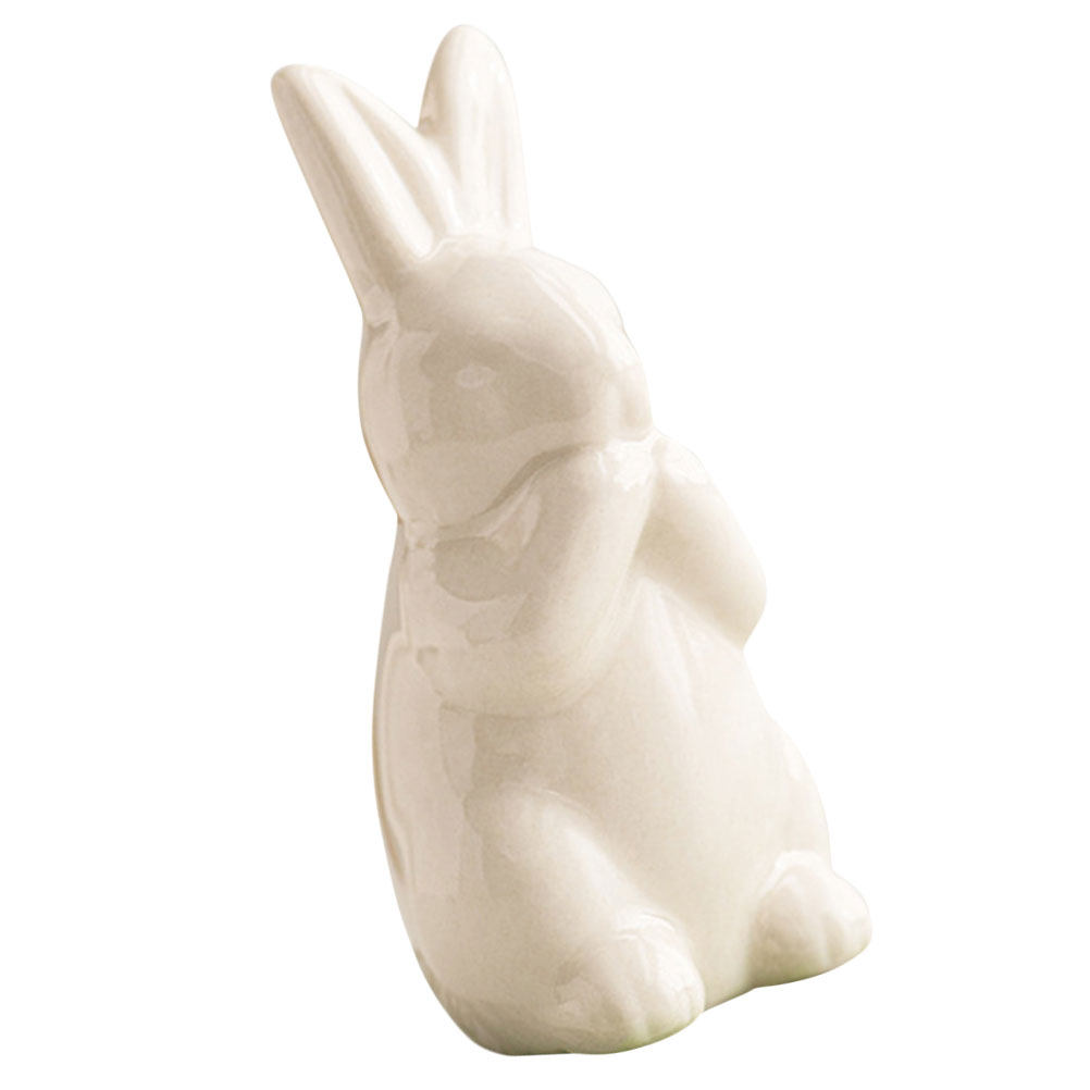 White Ceramic Bunny Decoration - Home Office Design Ideas recension och pris