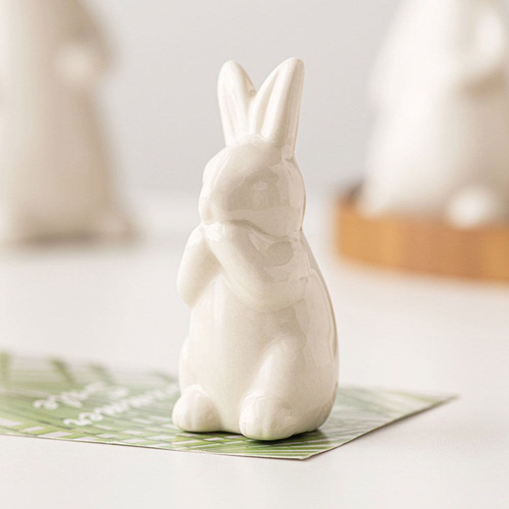 White Ceramic Bunny Decoration - Home Office Design Ideas recension och pris