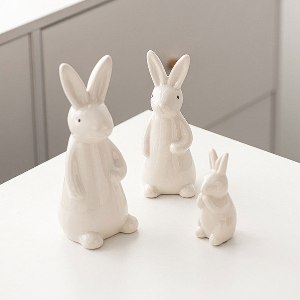 White Ceramic Bunny Decoration - Home Office Design Ideas recension och pris