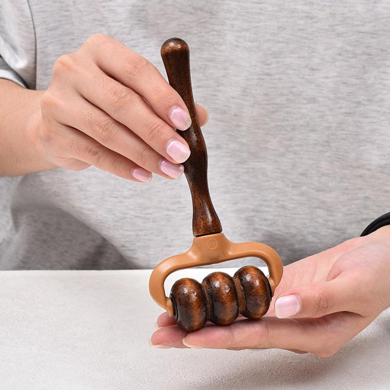 Wooden Massage Roller Handheld - Home Office Head recension och pris