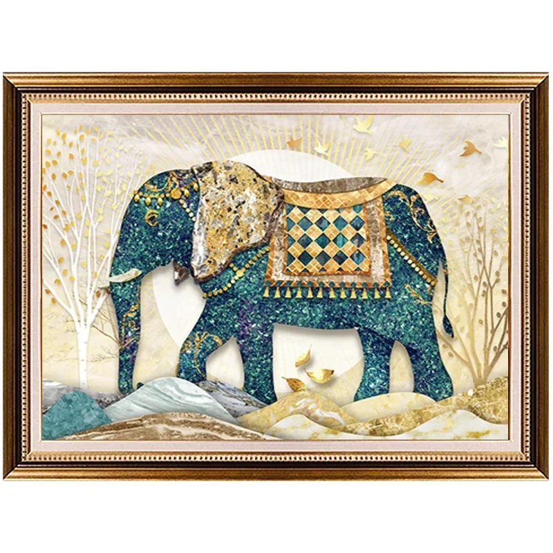 Glazed Elephant 5D Diamond Pai - Home Office Wallpaper recension och pris