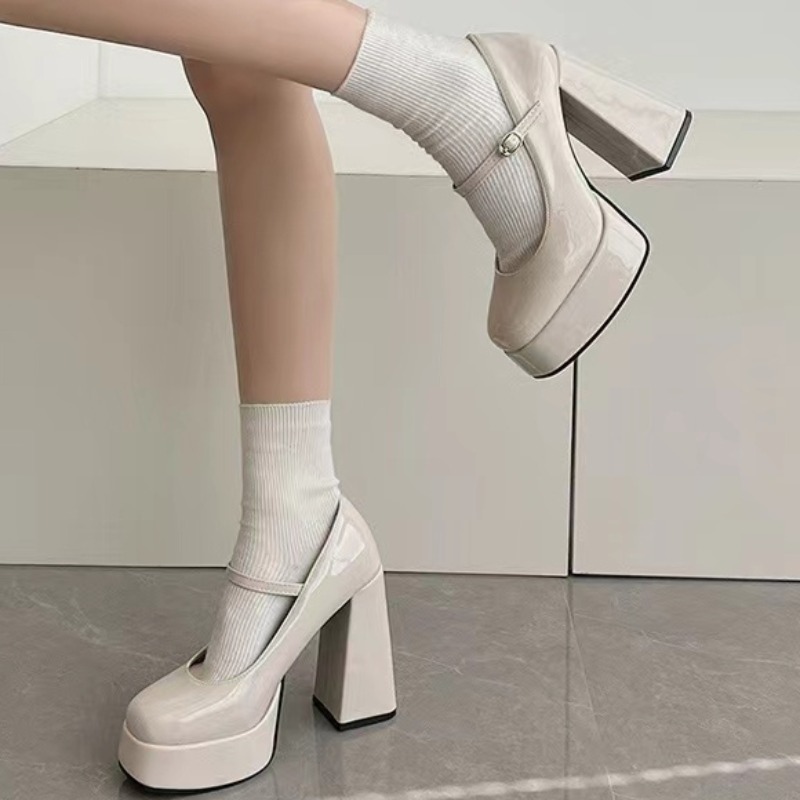 Women's Thick Heel Single Shoe - Home Office Head recension och pris