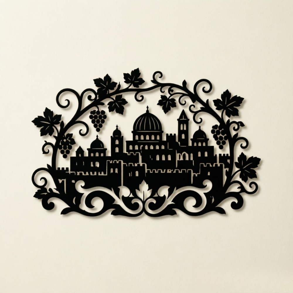 CIFBUY Iron Wall Art Jerusalem - Home Office For recension och pris